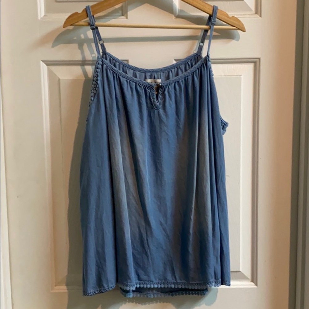 Knox Rose Blue Sleeveless Blouse